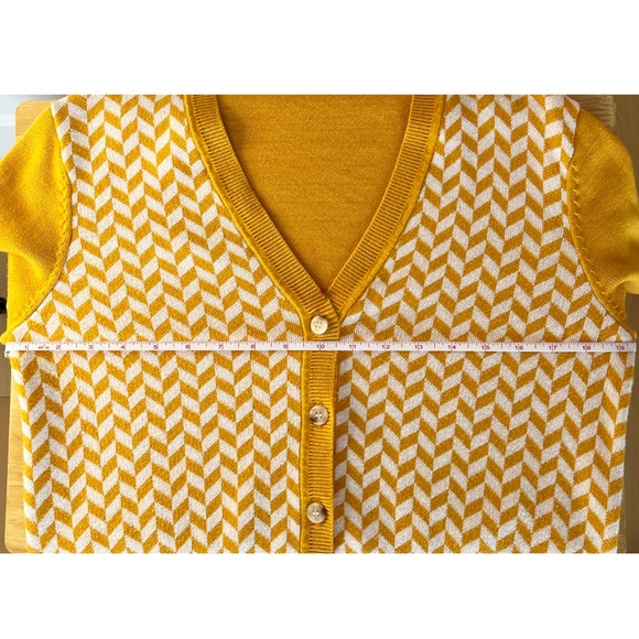 Cotton Blend Chevron Cardigan - Picture 10 of 12